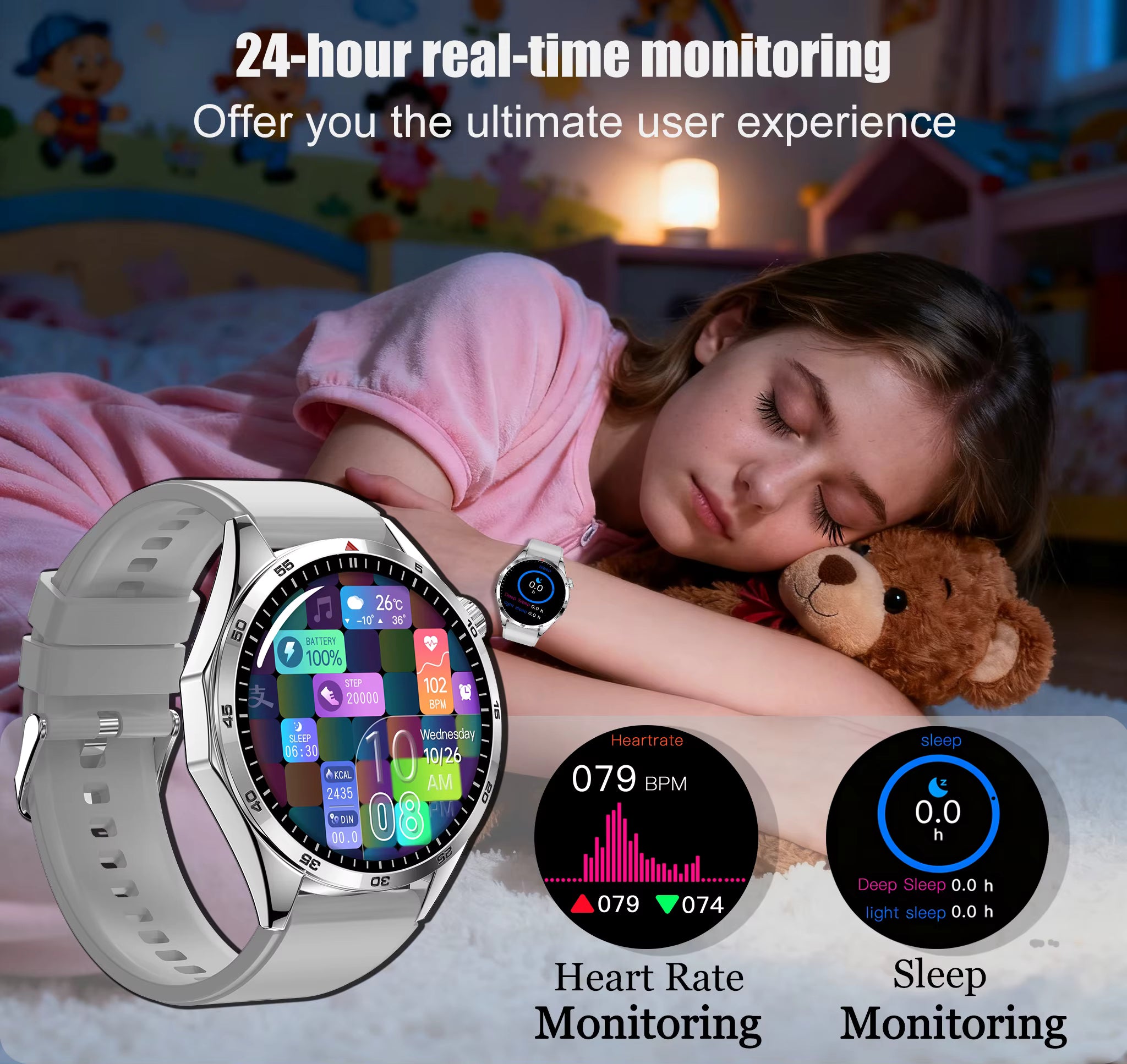 LEMFO Smart Watches For Men Women 1.5" 360*360 HD Screen 330mAh Battery Heart Rate Sleep Health Bluetooth Call Watches For Man
