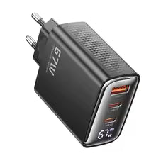 Toocki PD 67W GaN USB Charger Digital Display Quick Charge QC4.0 Type C Charger For iPhone ipad Xiaomi Samsung Huawei Tablets