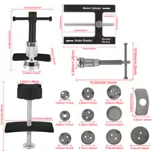 1/12/13/22PCS Car Disc Brake Pump Caliper Removal Tools 10 Piston Adapter Compressor Set Rewind Back Brake Repair Garage Tools