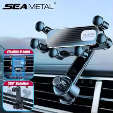 SEAMETAL 6-Joint Car Phone Mount 360-Degree Rotation Stable Auto Air Vent Phone Holder Head-Up Gravity Navigation Holder Support