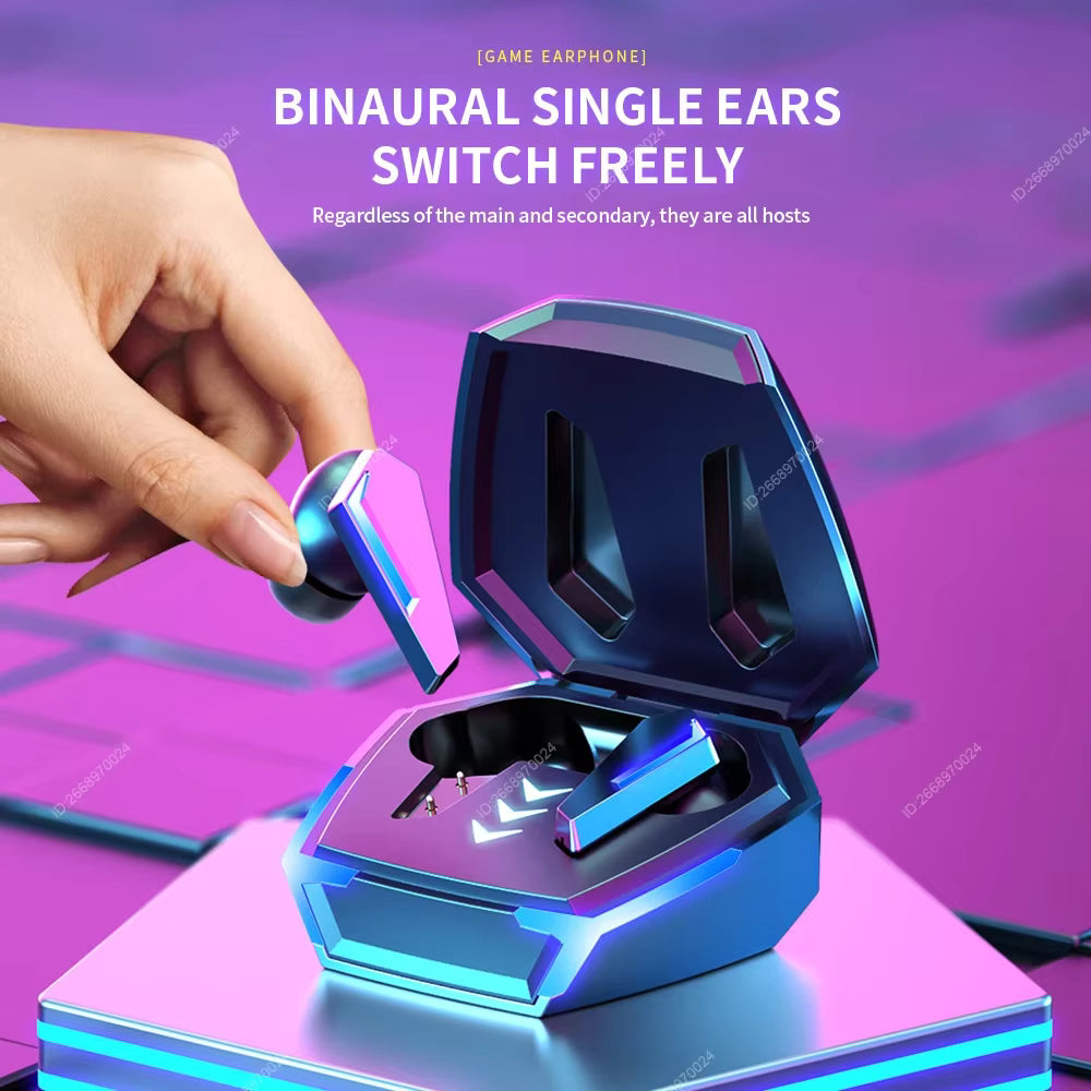 Bluetooth Game Earphones True Wireless TWS In-Ear Headphones With Mic Waterproof