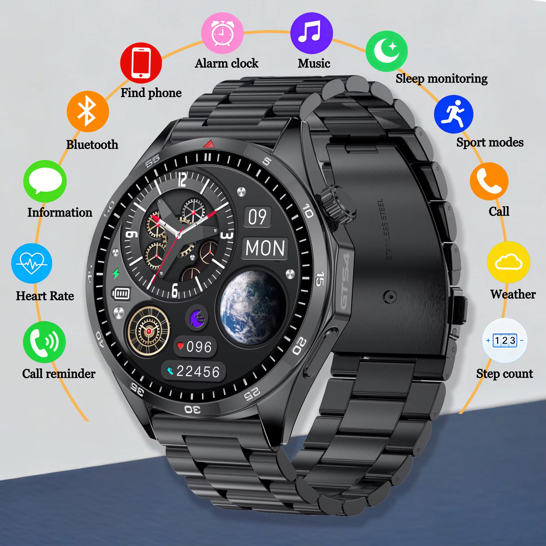 LEMFO Smart Watches For Men Women 1.5" 360*360 HD Screen 330mAh Battery Heart Rate Sleep Health Bluetooth Call Watches For Man